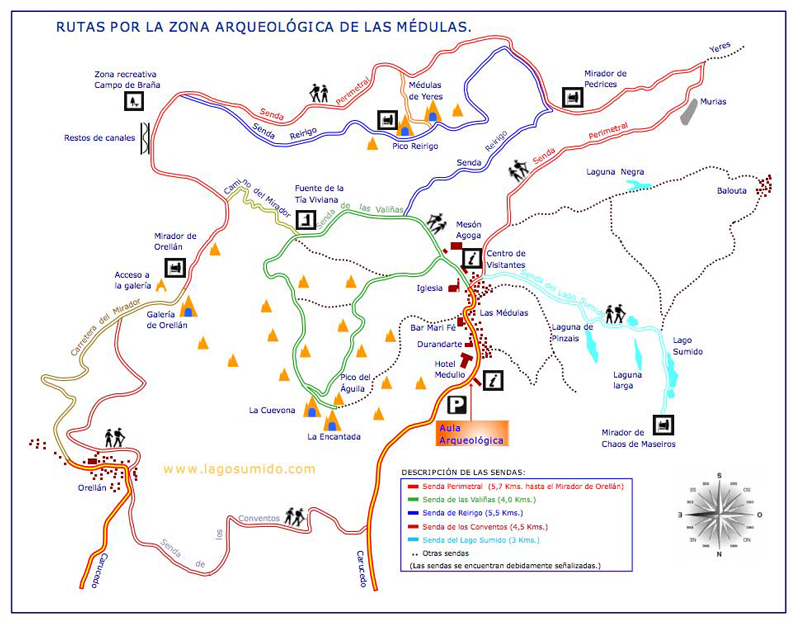Rutas por la zona arqueológica de las Médulas