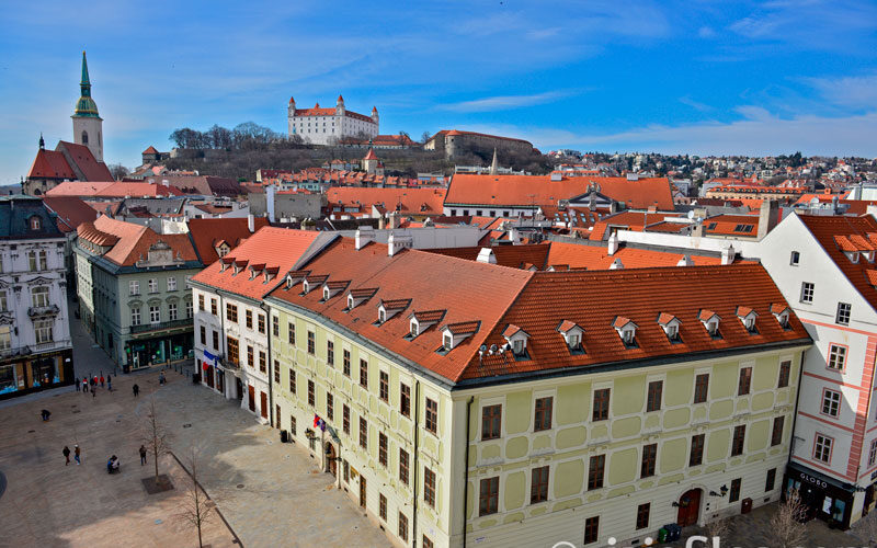 Vistas de la ciudad de Bratislava, una ciudad pequeña perfecta para visitar en un día