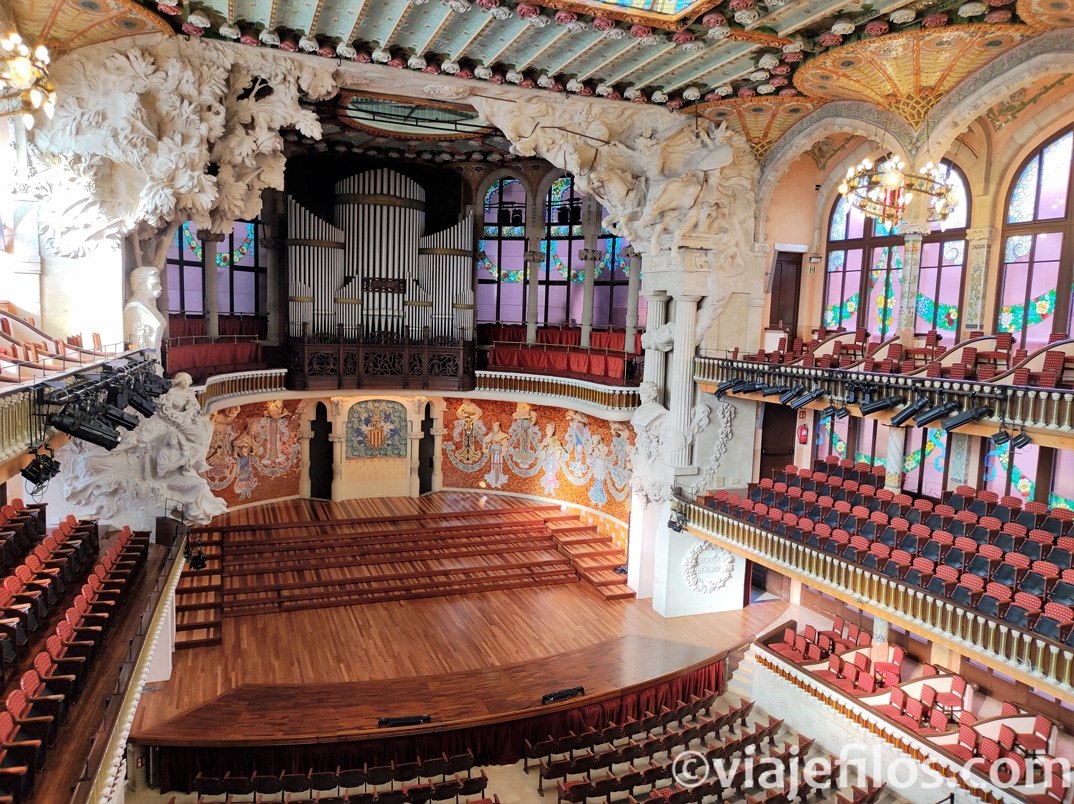 El interior del Palau de la música de Barcelona