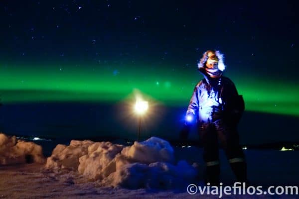 La caza de auroras boreales en Laponia