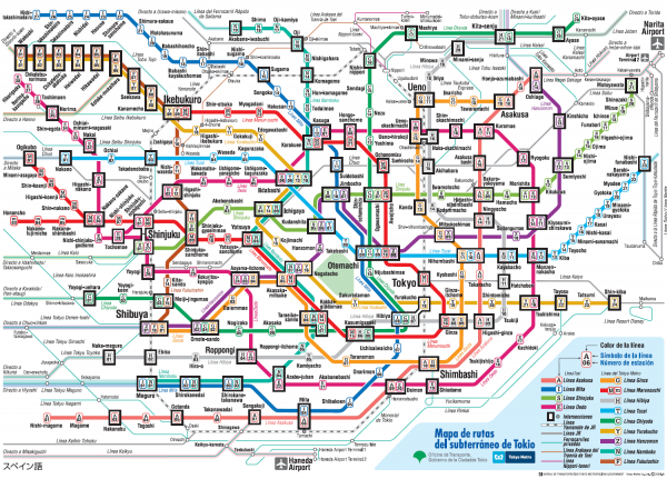 Mapa de metro de Tokio