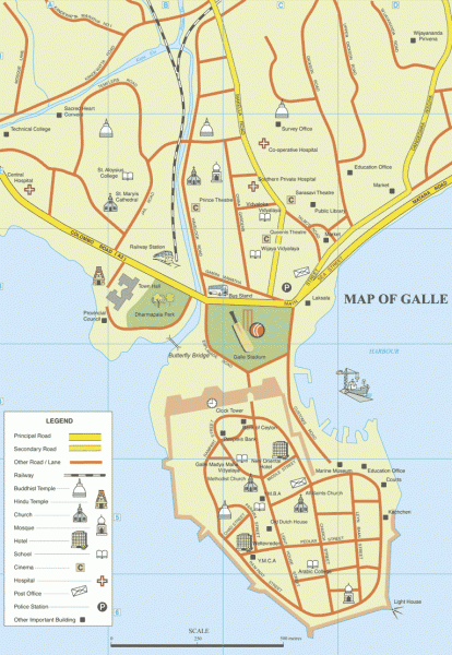 Mapa Galle
