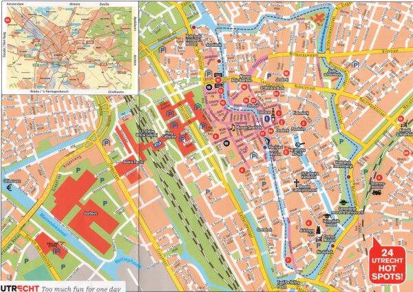 Mapa turístico Utrecht, fundamental para ver en Holanda en una semana