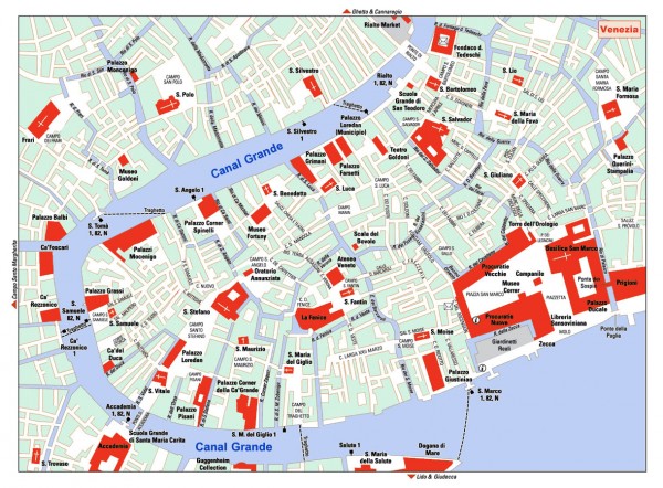 Mapa turistico Venecia