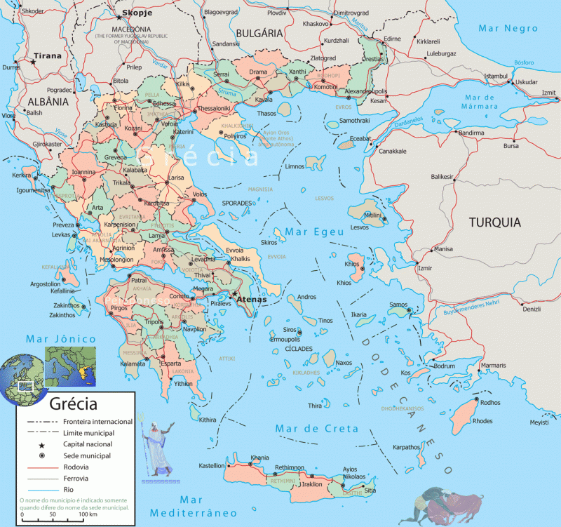 Mapa de Grecia